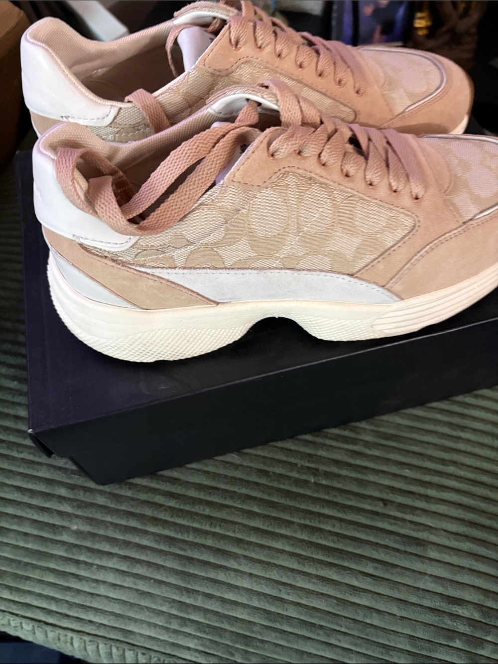 Coach Blush Pink Signature Runner Sneakers - Picture 6 of 8